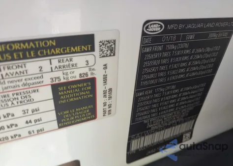 2018 Land Rover Range Rover Sport Hse z USA, uszkodzony, nr VIN SALWR2RV7JA191639